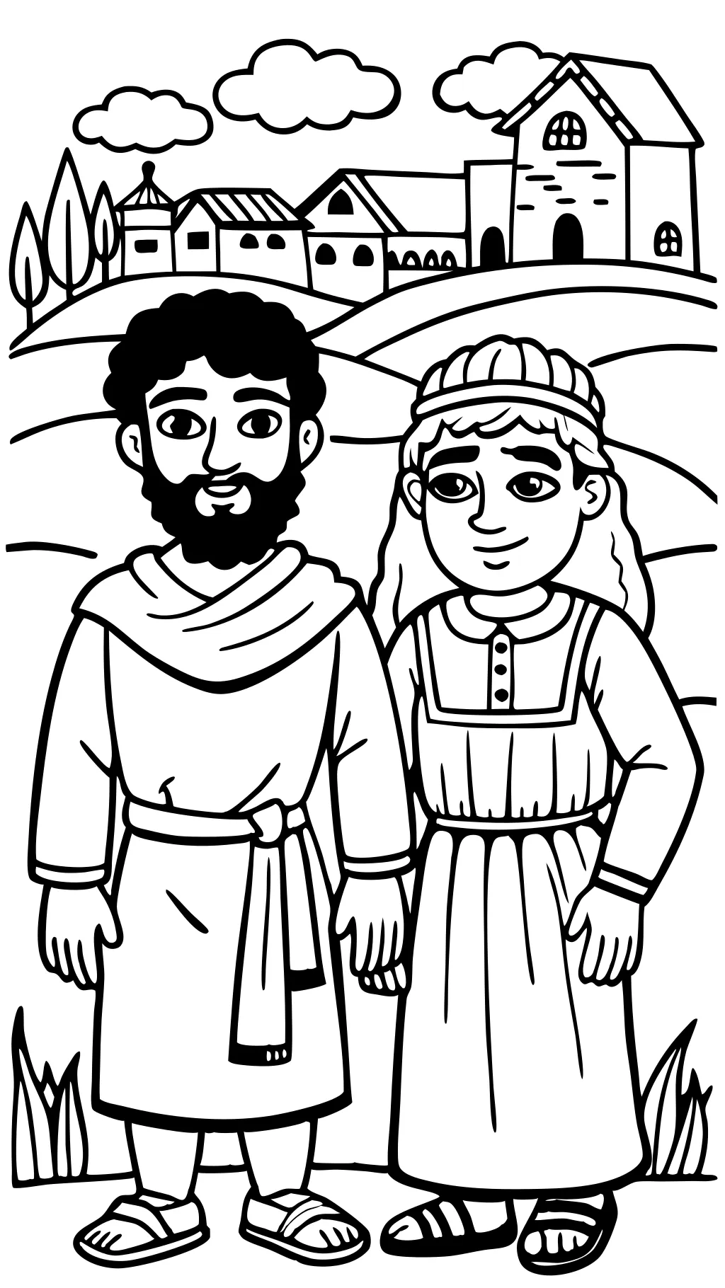 jacob esau coloring page